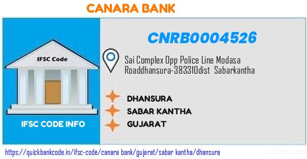 Canara Bank Dhansura CNRB0004526 IFSC Code