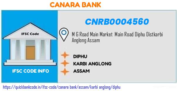 Canara Bank Diphu CNRB0004560 IFSC Code