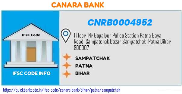 Canara Bank Sampatchak CNRB0004952 IFSC Code