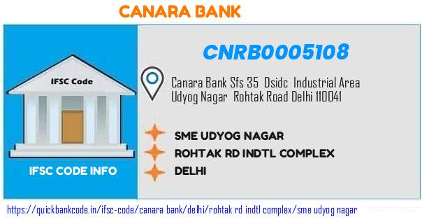 Canara Bank Sme Udyog Nagar CNRB0005108 IFSC Code