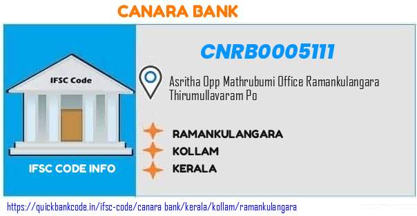 Canara Bank Ramankulangara CNRB0005111 IFSC Code