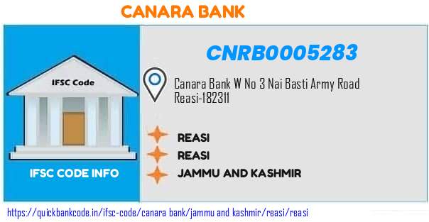 Canara Bank Reasi CNRB0005283 IFSC Code