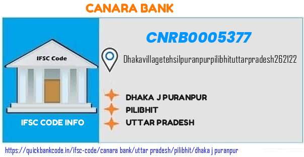 Canara Bank Dhaka J Puranpur CNRB0005377 IFSC Code