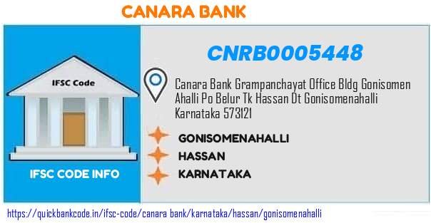 Canara Bank Gonisomenahalli CNRB0005448 IFSC Code