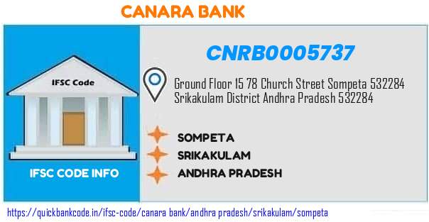 Canara Bank Sompeta CNRB0005737 IFSC Code