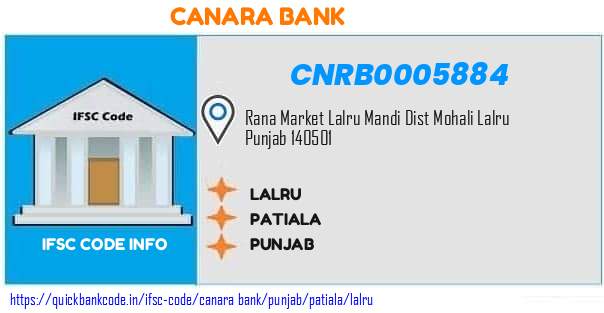 Canara Bank Lalru CNRB0005884 IFSC Code