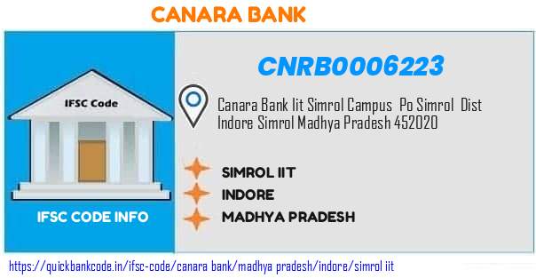 Canara Bank Simrol Iit CNRB0006223 IFSC Code