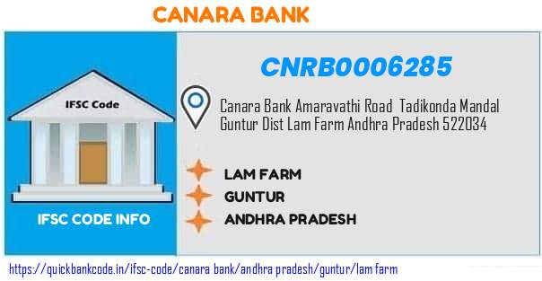 Canara Bank Lam Farm CNRB0006285 IFSC Code