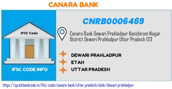 Canara Bank Dewari Prahladpur CNRB0006469 IFSC Code