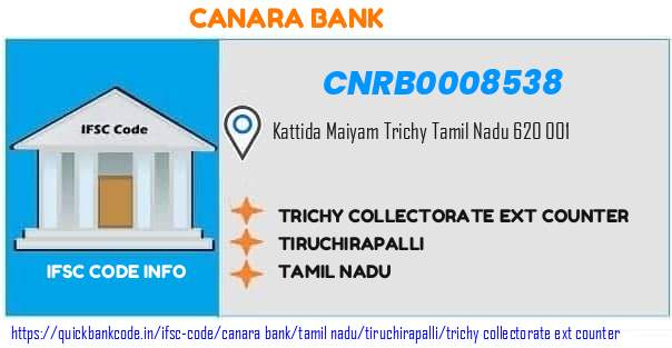 Canara Bank Trichy Collectorate Ext Counter CNRB0008538 IFSC Code