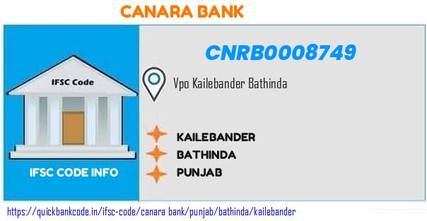 Canara Bank Kailebander CNRB0008749 IFSC Code