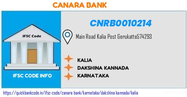 Canara Bank Kalia CNRB0010214 IFSC Code