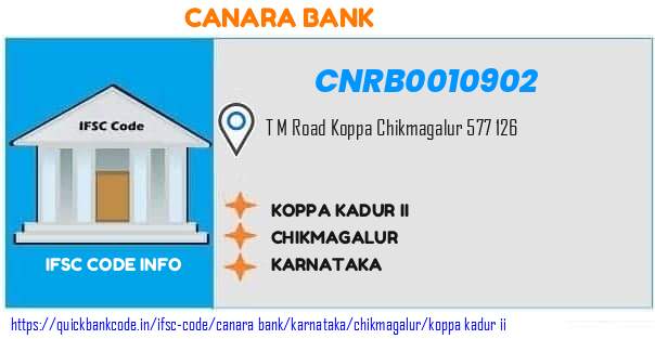 Canara Bank Koppa Kadur Ii CNRB0010902 IFSC Code