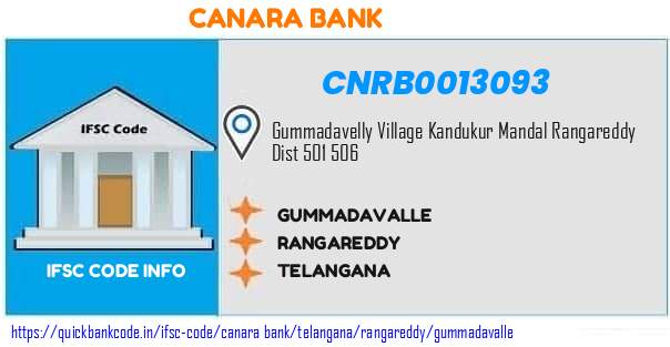 Canara Bank Gummadavalle CNRB0013093 IFSC Code