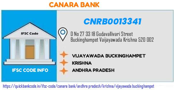 Canara Bank Vijayawada Buckinghampet CNRB0013341 IFSC Code