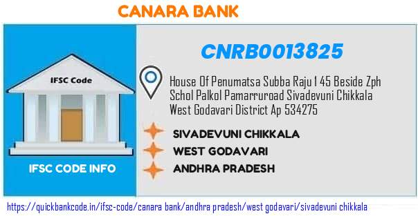 Canara Bank Sivadevuni Chikkala CNRB0013825 IFSC Code