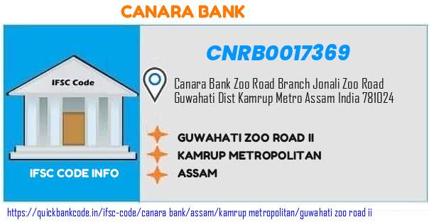 Canara Bank Guwahati Zoo Road Ii CNRB0017369 IFSC Code