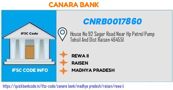 Canara Bank Rewa Ii CNRB0017860 IFSC Code