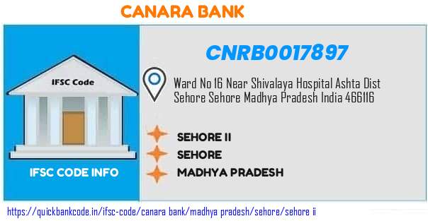 Canara Bank Sehore Ii CNRB0017897 IFSC Code