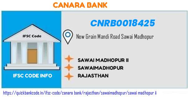 Canara Bank Sawai Madhopur Ii CNRB0018425 IFSC Code