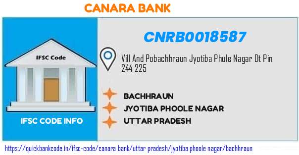 Canara Bank Bachhraun CNRB0018587 IFSC Code