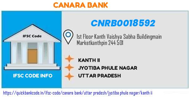 Canara Bank Kanth Ii CNRB0018592 IFSC Code