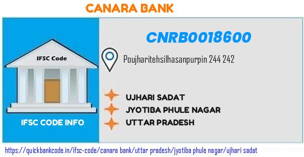 Canara Bank Ujhari Sadat CNRB0018600 IFSC Code