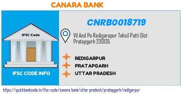 Canara Bank Redigarpur CNRB0018719 IFSC Code