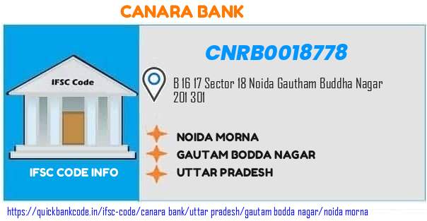 Canara Bank Noida Morna CNRB0018778 IFSC Code