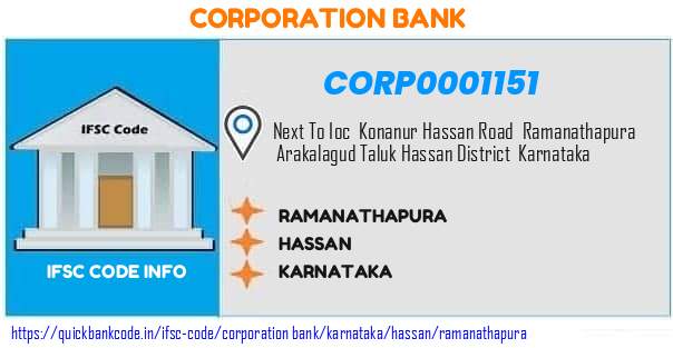 Corporation Bank Ramanathapura CORP0001151 IFSC Code