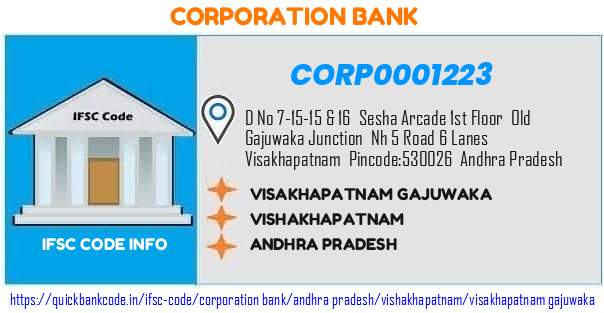 Corporation Bank Visakhapatnam Gajuwaka CORP0001223 IFSC Code