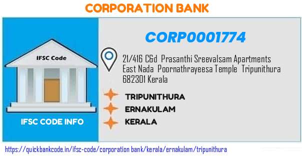 Corporation Bank Tripunithura CORP0001774 IFSC Code