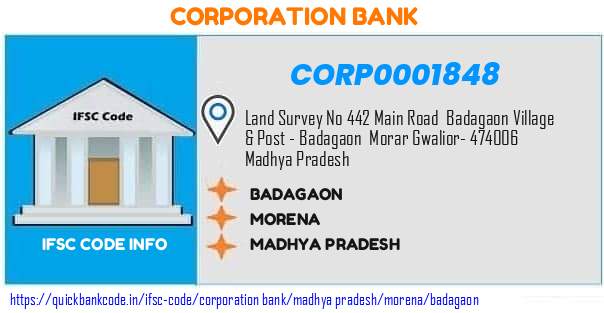 Corporation Bank Badagaon CORP0001848 IFSC Code