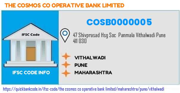 The Cosmos Co Operative Bank Vithalwadi COSB0000005 IFSC Code