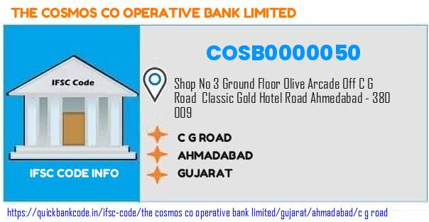 The Cosmos Co Operative Bank C G Road COSB0000050 IFSC Code