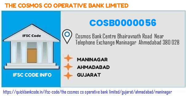 The Cosmos Co Operative Bank Maninagar COSB0000056 IFSC Code