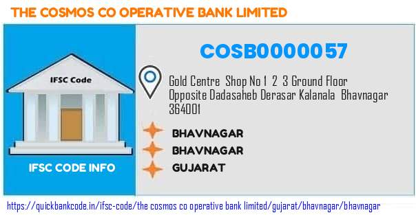 COSB0000057 Cosmos Co-operative Bank. BHAVNAGAR