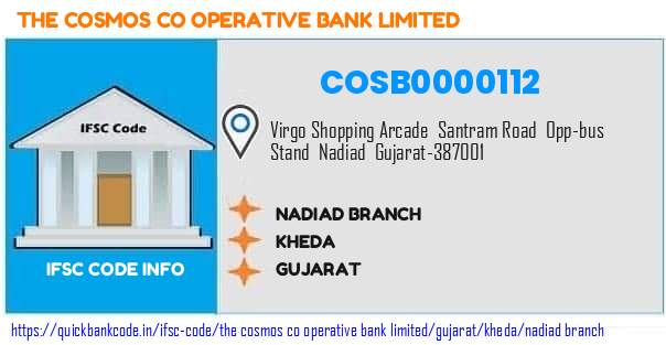 The Cosmos Co Operative Bank Nadiad Branch COSB0000112 IFSC Code