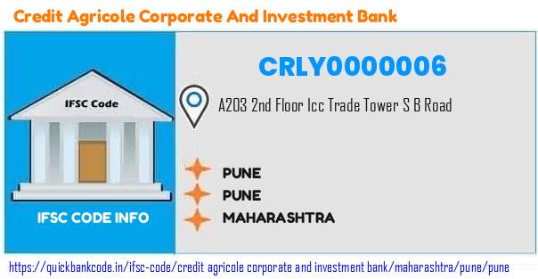 Credit Agricole Corporate And Investment Bank Pune CRLY0000006 IFSC Code