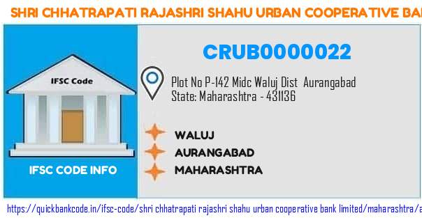 Shri Chhatrapati Rajashri Shahu Urban Cooperative Bank Waluj CRUB0000022 IFSC Code