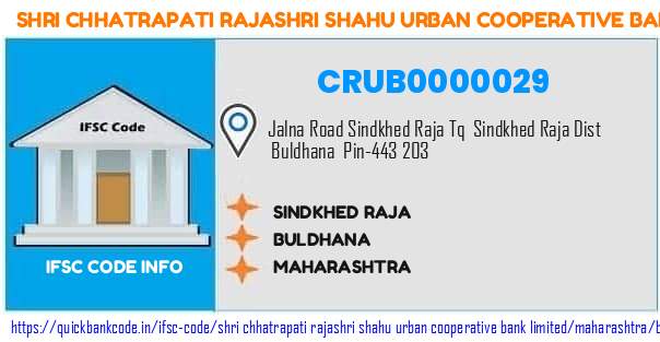 Shri Chhatrapati Rajashri Shahu Urban Cooperative Bank Sindkhed Raja CRUB0000029 IFSC Code