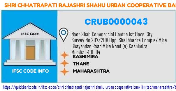 Shri Chhatrapati Rajashri Shahu Urban Cooperative Bank Kashimira CRUB0000043 IFSC Code