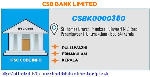 Csb Bank Pulluvazhi CSBK0000350 IFSC Code