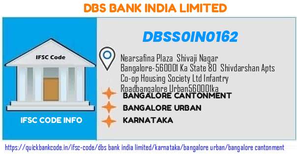 Dbs Bank India Bangalore Cantonment DBSS0IN0162 IFSC Code