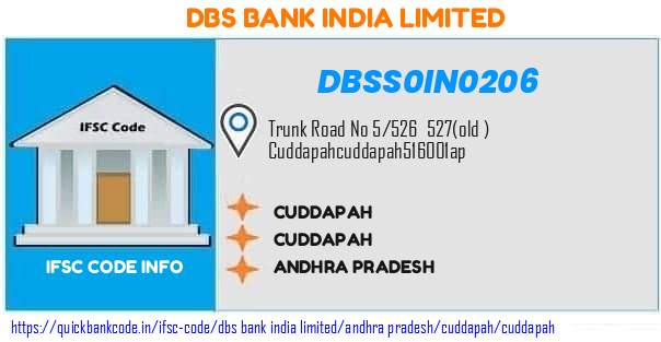 Dbs Bank India Cuddapah DBSS0IN0206 IFSC Code
