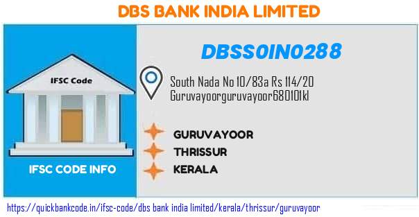 Dbs Bank India Guruvayoor DBSS0IN0288 IFSC Code