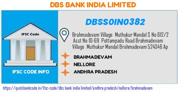 Dbs Bank India Brahmadevam DBSS0IN0382 IFSC Code