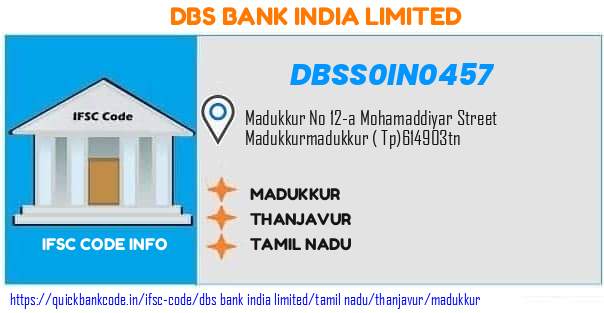 Dbs Bank India Madukkur DBSS0IN0457 IFSC Code