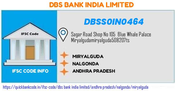 Dbs Bank India Miryalguda DBSS0IN0464 IFSC Code