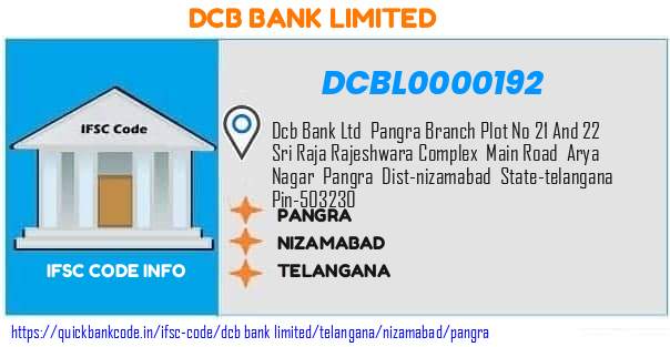 Dcb Bank Pangra DCBL0000192 IFSC Code